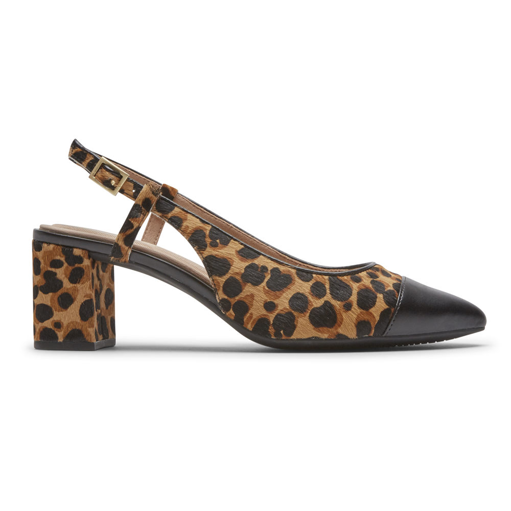 Rockport Slingback Dame Leopard - Total Motion Salima Posted - IUKR57219